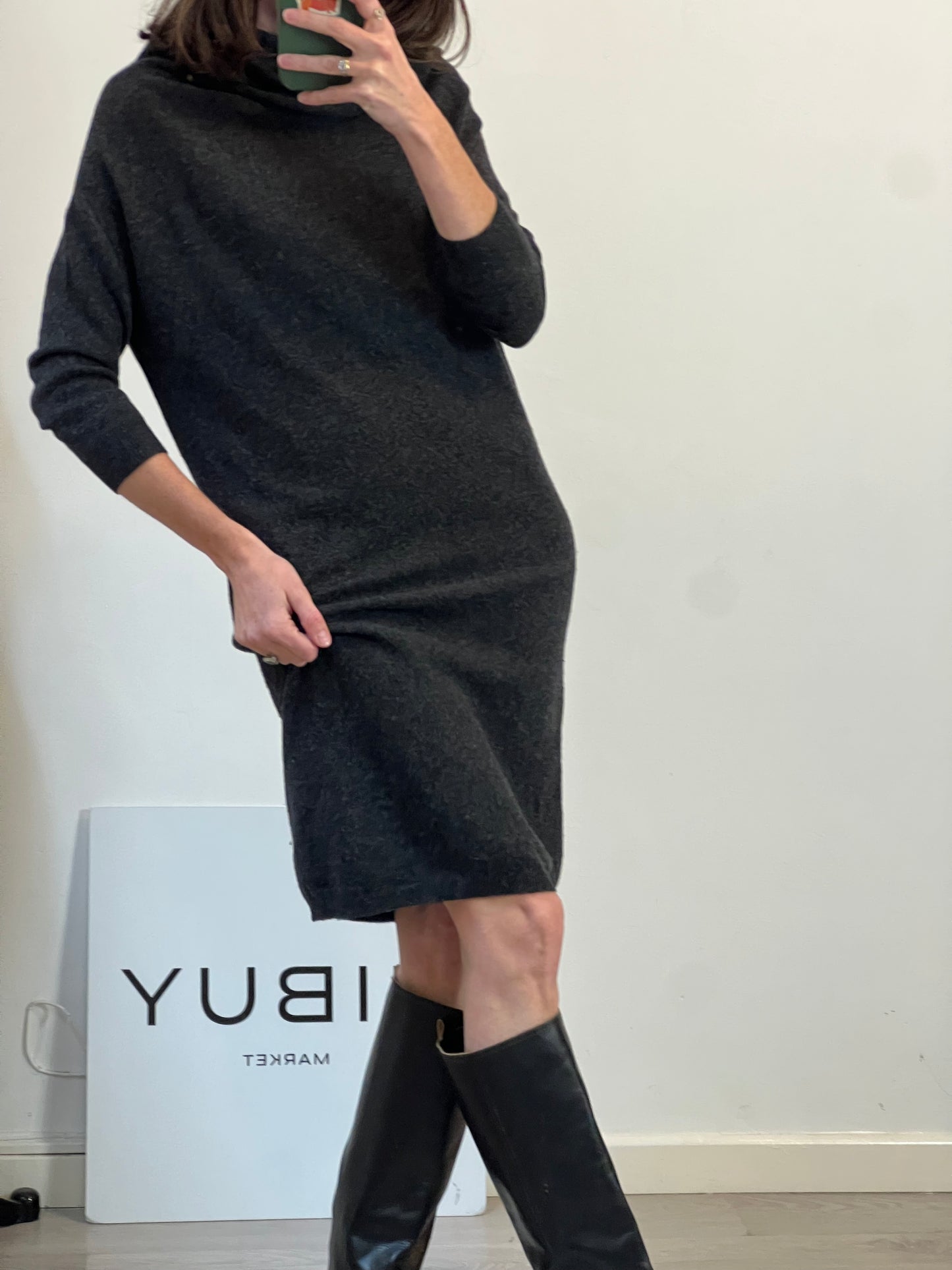 FABIANA FILIPPI. Vestido marengo cashmere