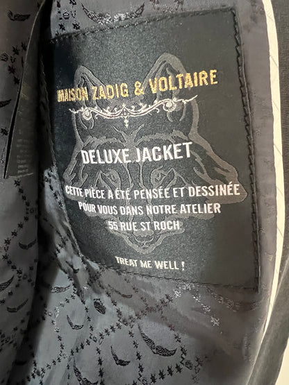 ZADIG&VOLTAIRE. Blazer gris marengo y negra detalle solapa. T 36