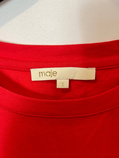 MAJE. Red top with detail. Size 1 (S)
