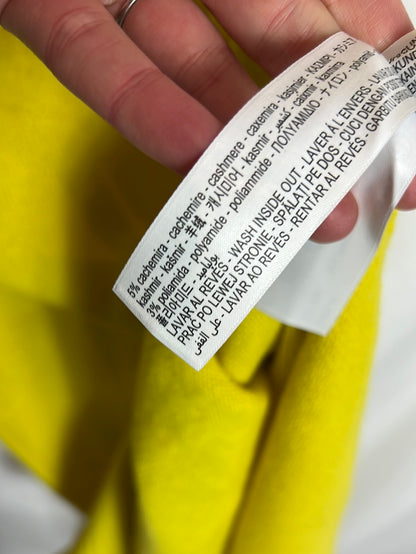 MASSIMO DUTTI. Vestido punto amarillo T.s