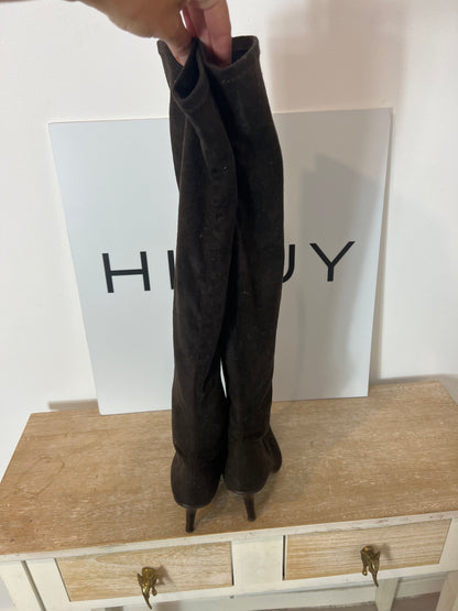 GIANCA PABBIO. Brown high boots, size 37