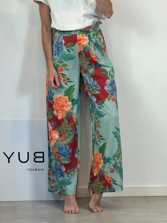 LUNA LLENA. pantalón fluido flores