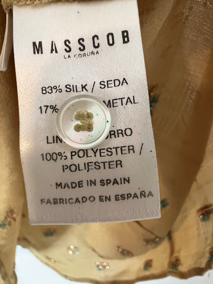 MASSCOB. Embroidered silk blouse T XS