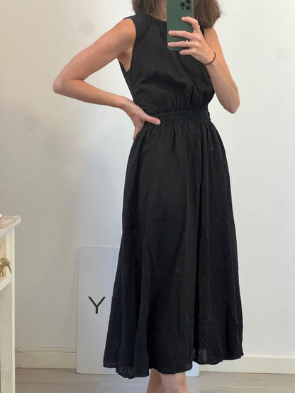 MANGO. Vestido negro espalda abierta T.s