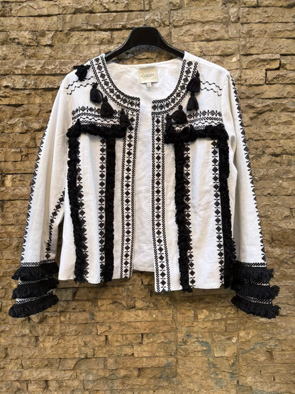 COOSY. Chaqueta bordada algodón