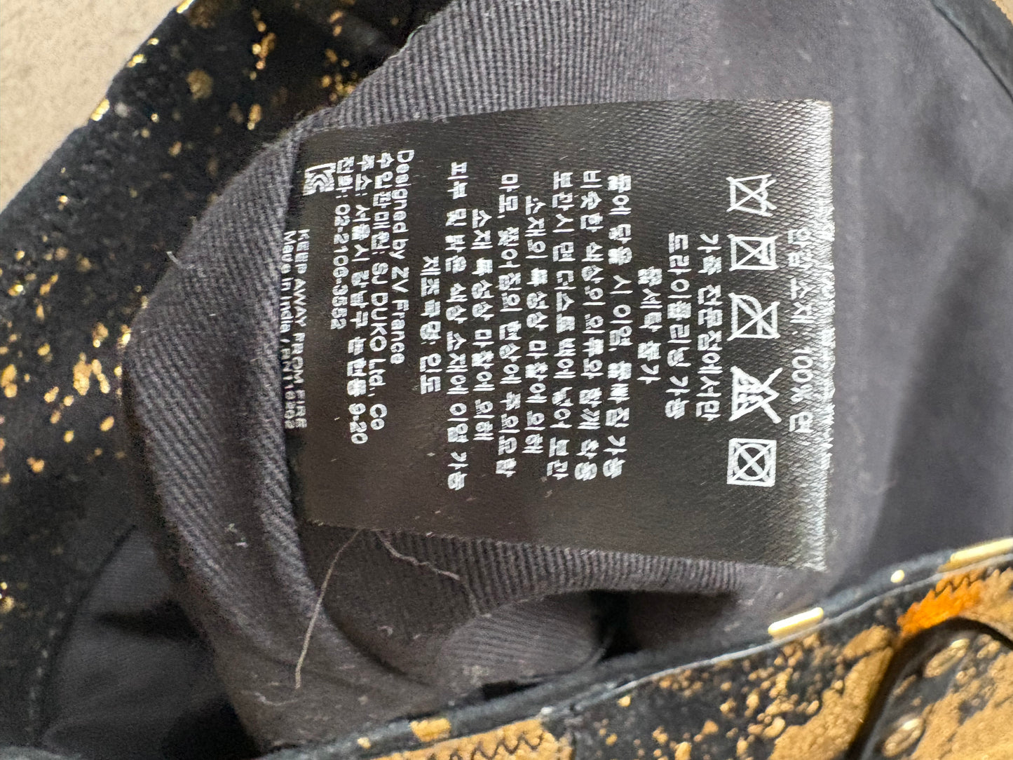 ZADDIG & VOLTAIRE. Bolso tote piel dorados