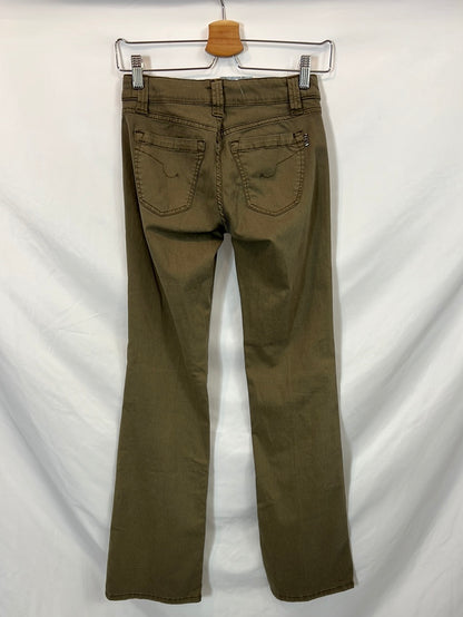 OTHERS. Green flared denim. Size 34