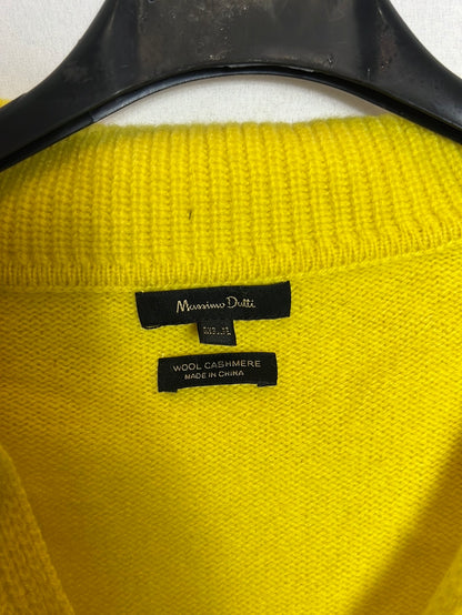 MASSIMO DUTTI. Jersey lana polero amarillo. T XS