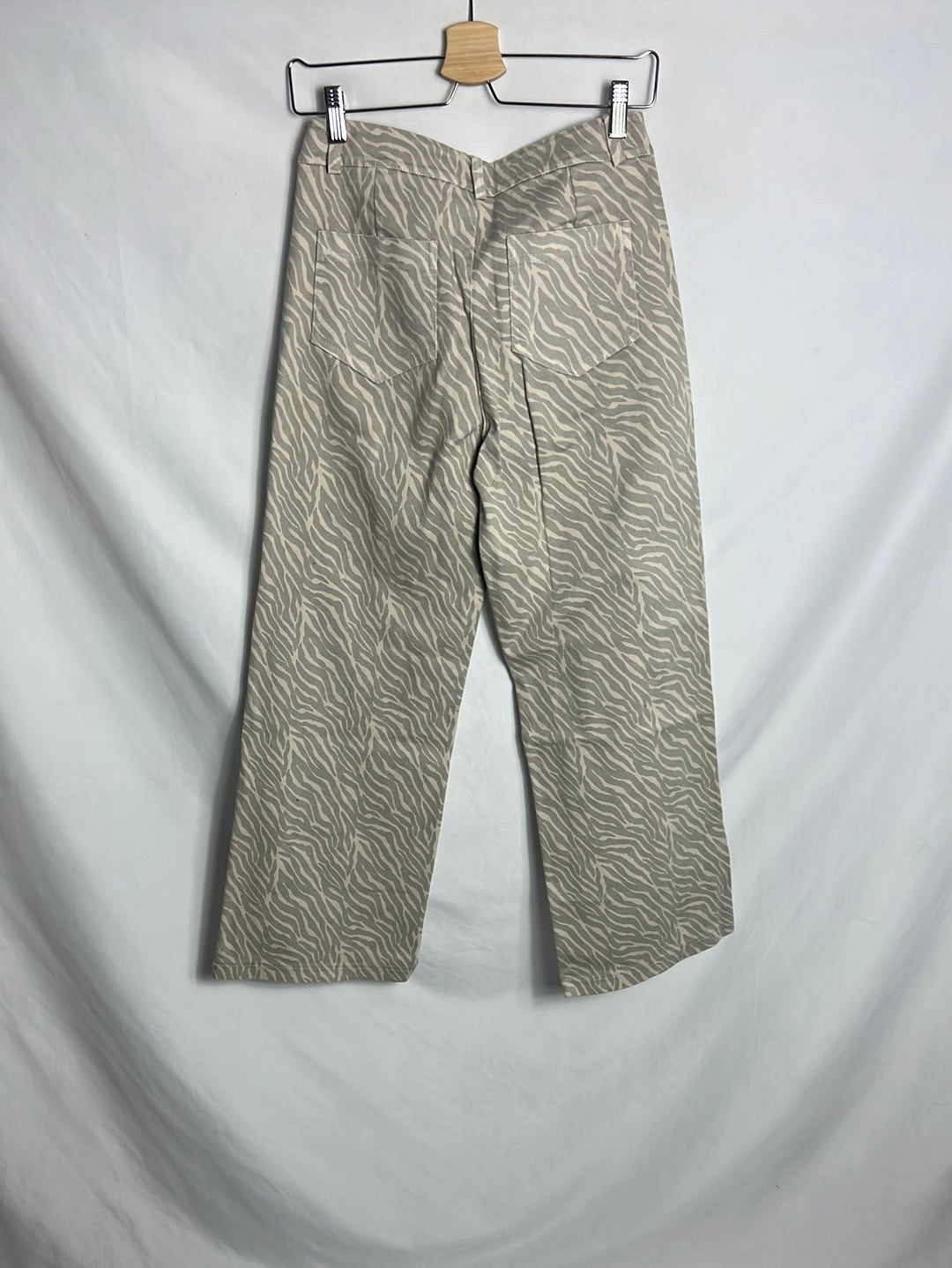 OTRAS. Pantalón estampado beiges. T 36