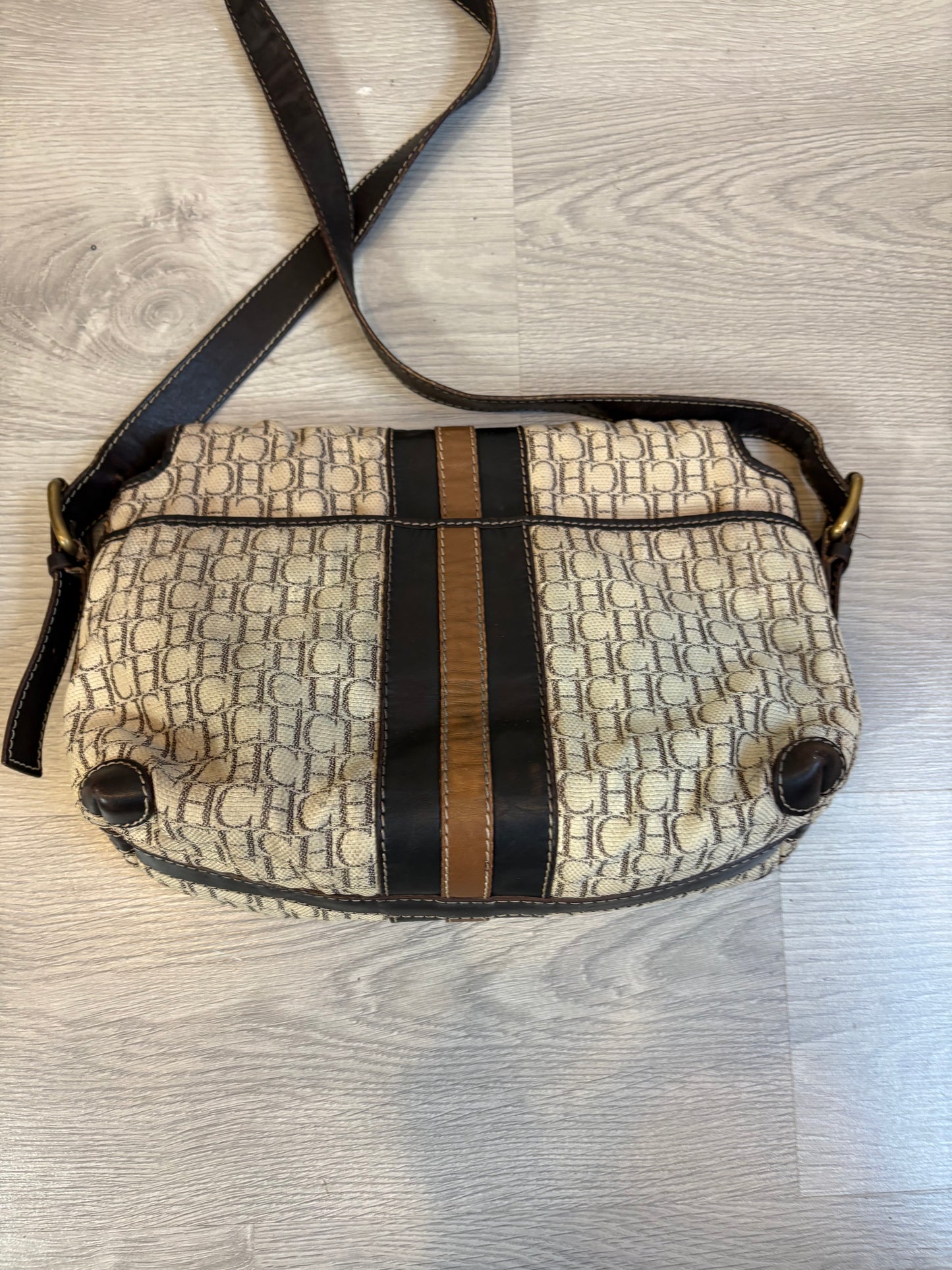 CAROLINA HERRERA. Bolso  asa larga con piel