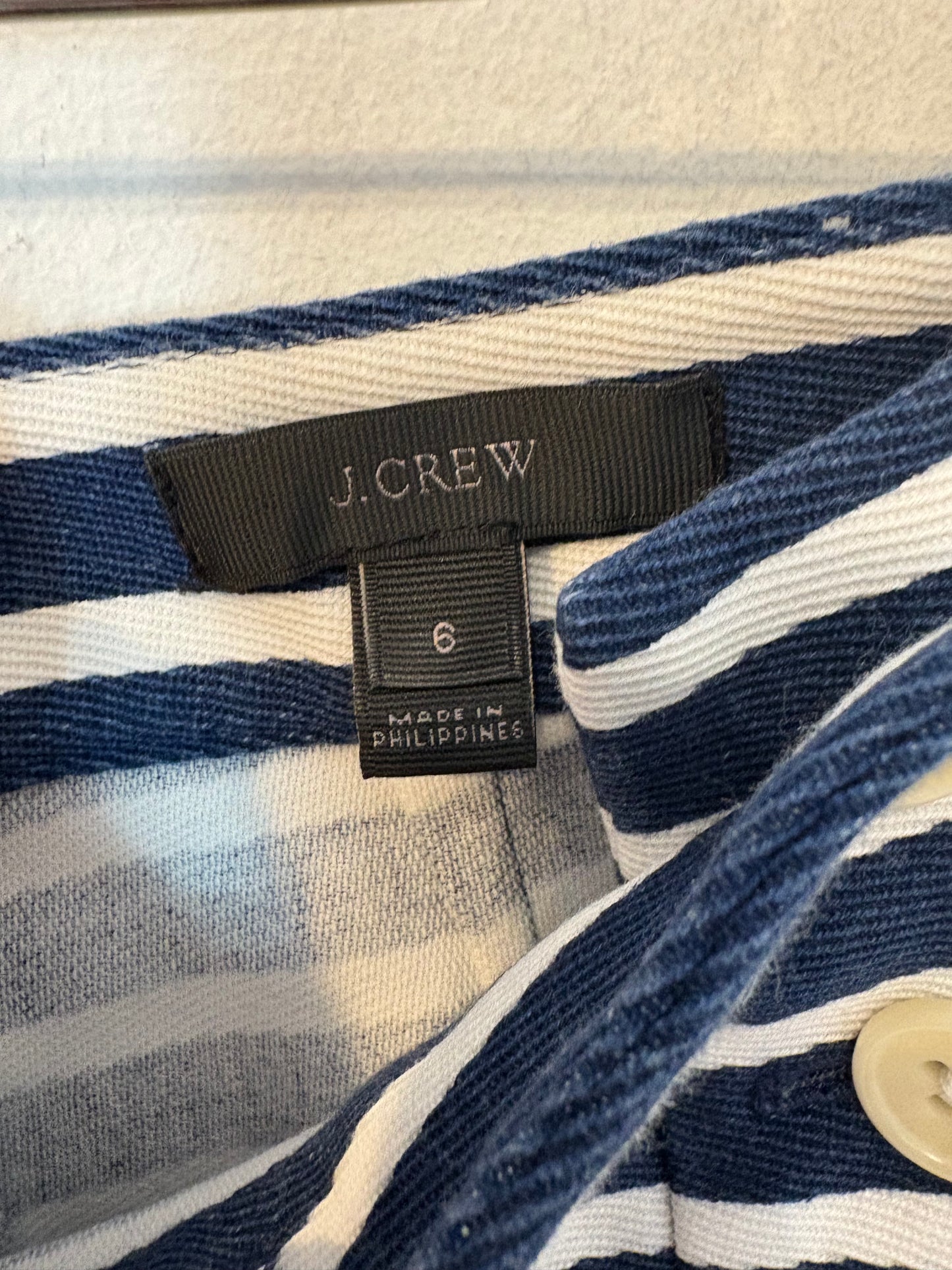 J CREW. Pantalón rayas abotonado