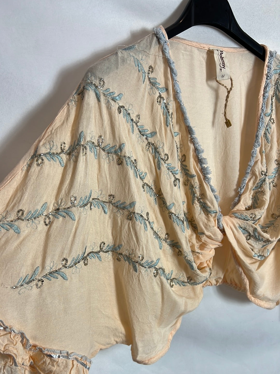 BOHEMY. Total look top y falda bordado y pedrería. T U (S)