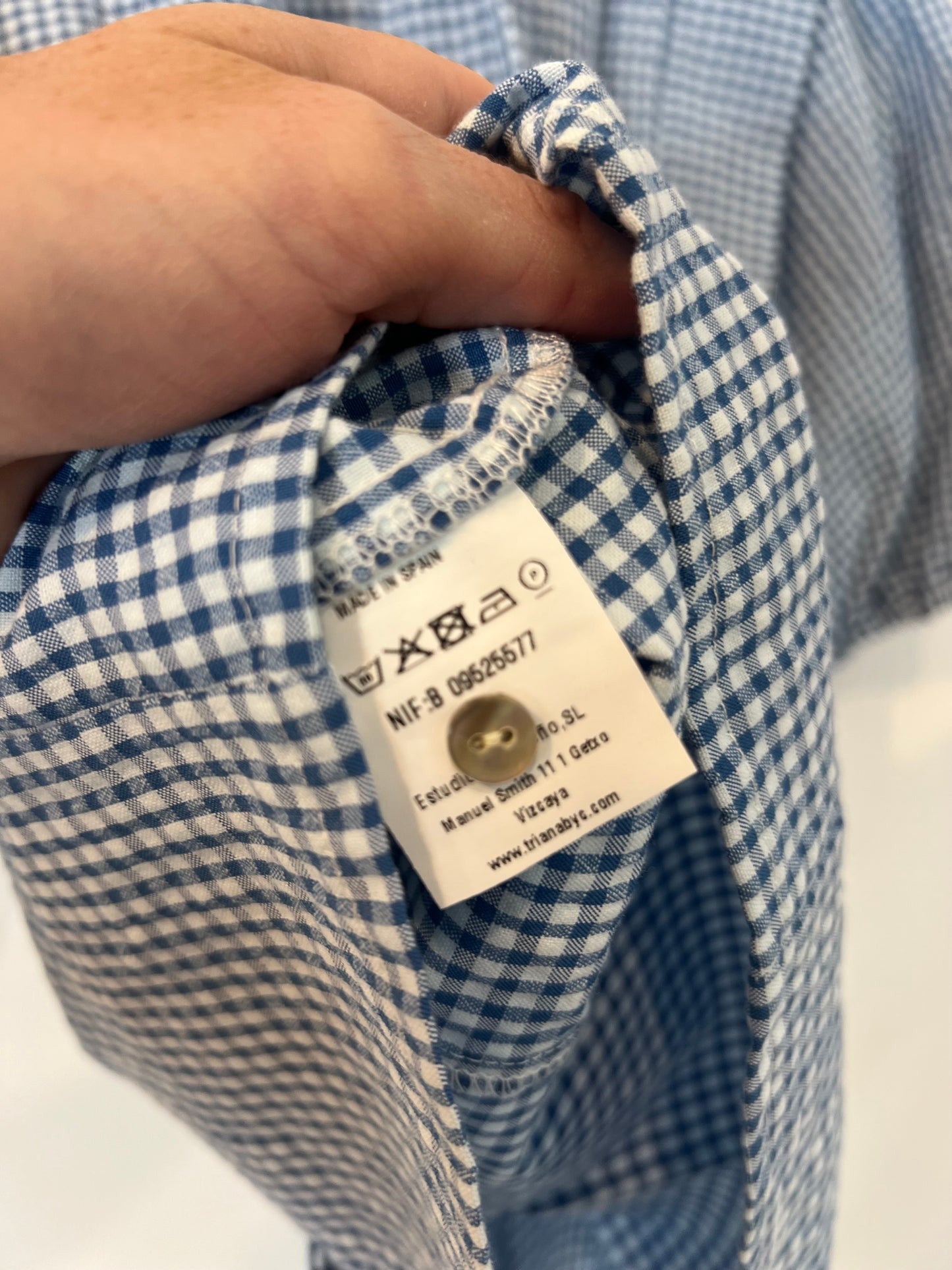 TRIANA BY C. Blusa cuadros azules T.s