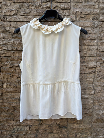 COAST WEBER AHAUS. Top color crudo detalle cuello