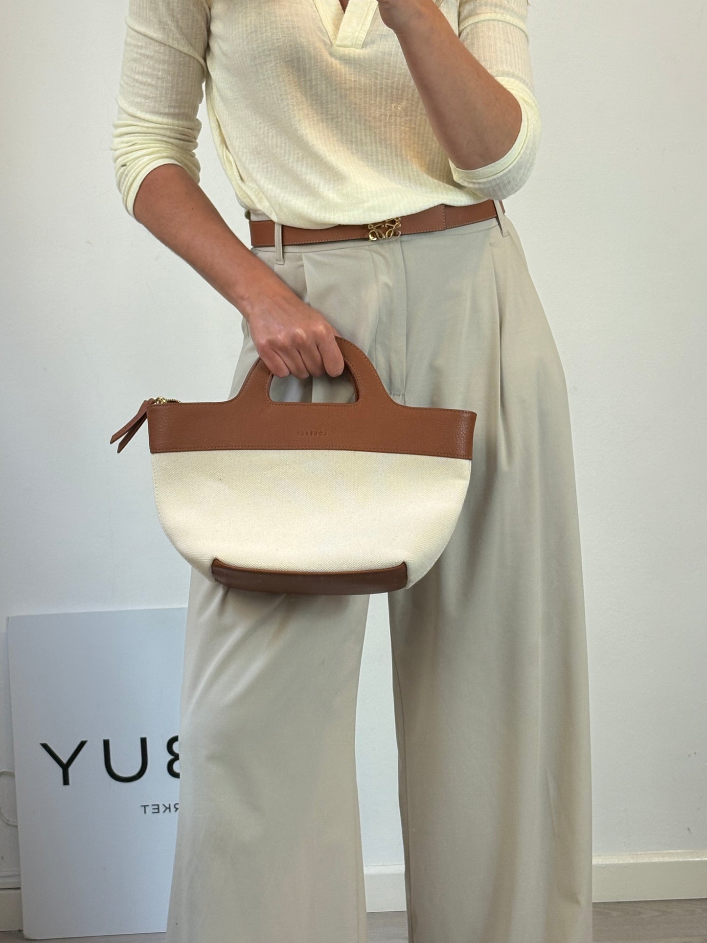 LONBALI. Bolso doble textura