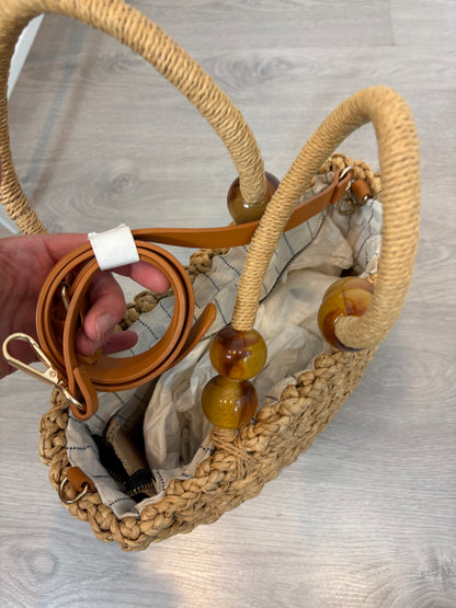 ZARA. Bolso rafia detalle asa