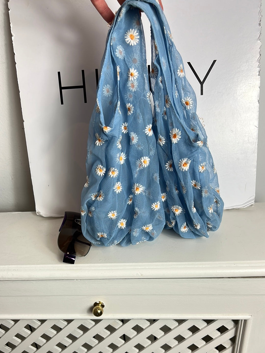 ZARA. Bolso tull margaritas