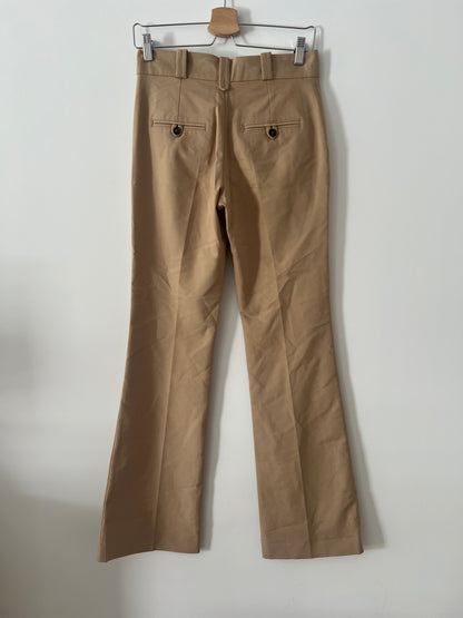MANGO. Pantalón camel campana