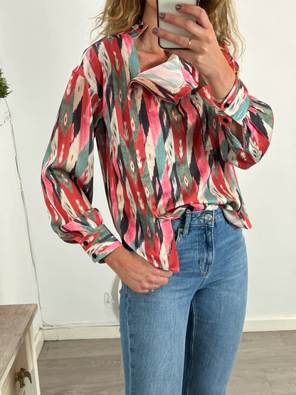 ISABEL MARANT ÉTOILE. Blusa colores botonadura lateral. T 34