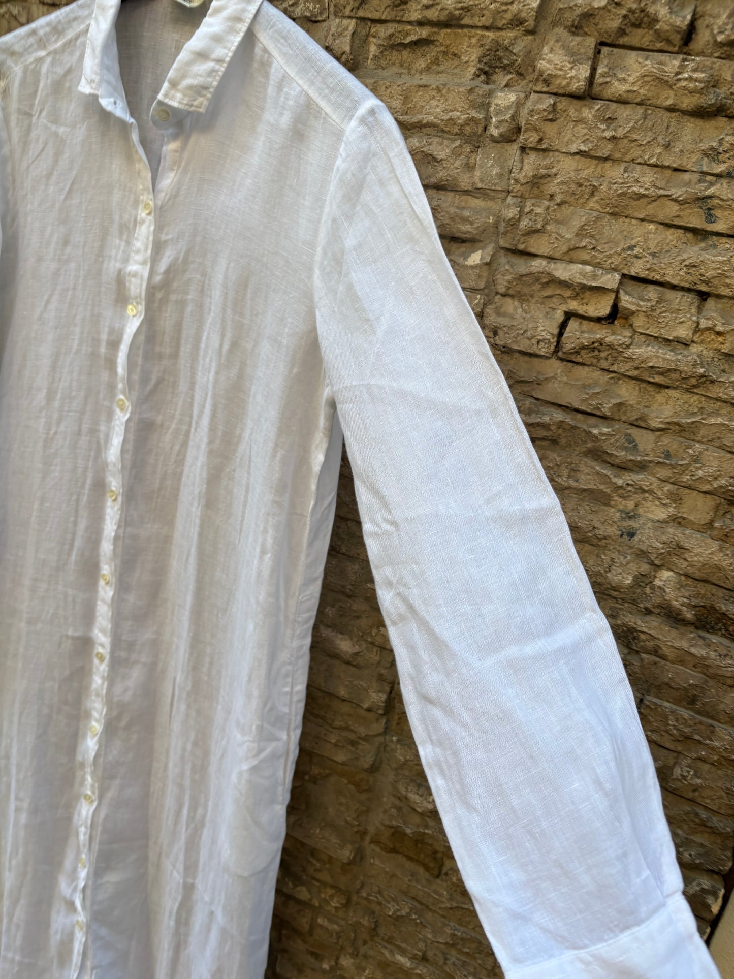 HARTFORD. Vestido lino camisero blanco