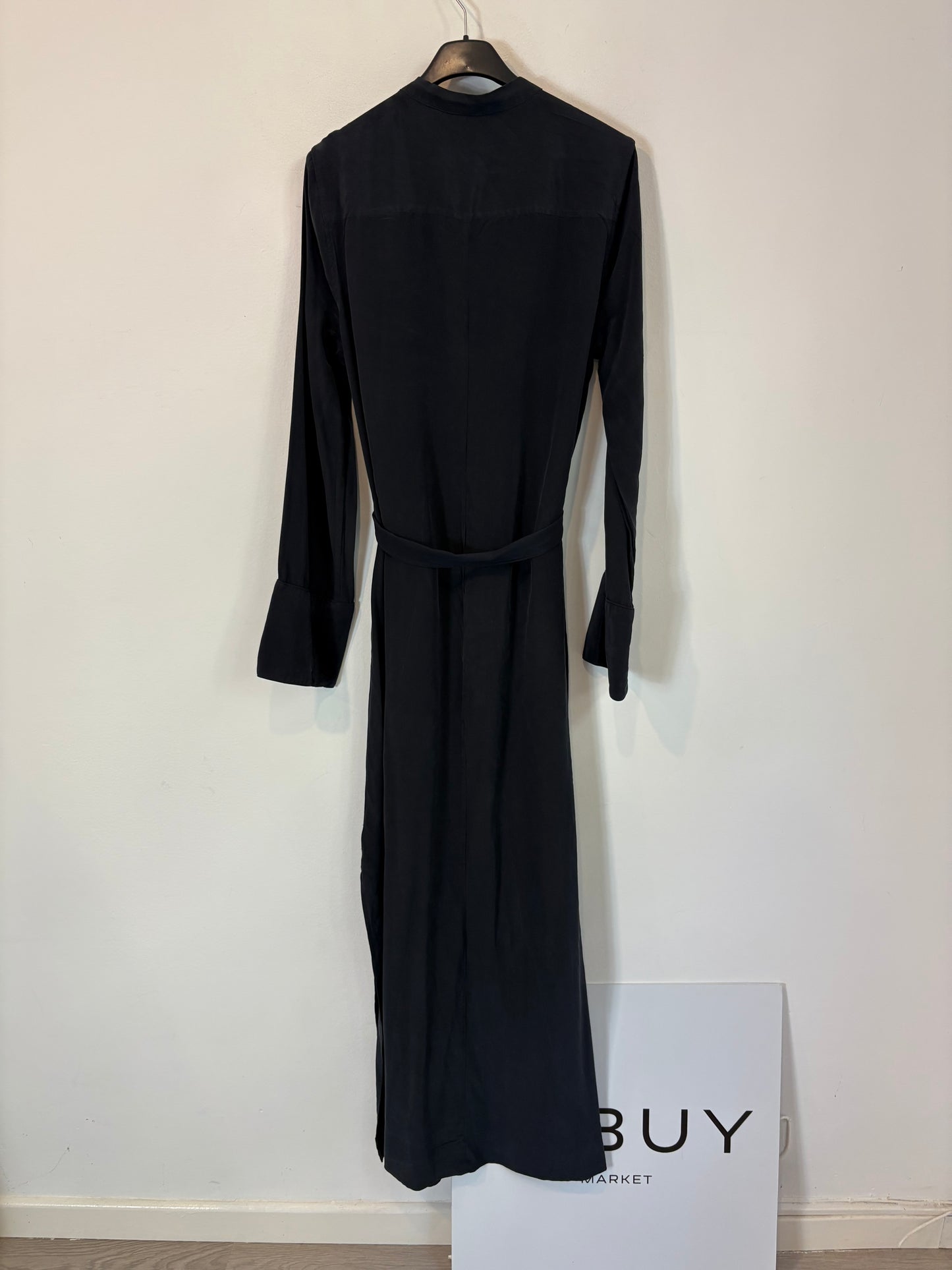 EQUIPMENT. Vestido largo seda azul aberturas. T M (tara)