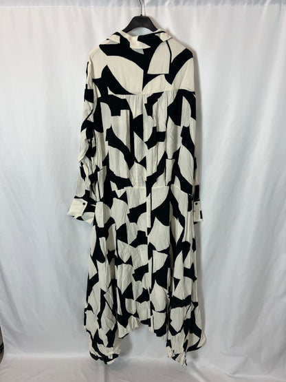 ZARA. Long two-tone shirt dress. Size XL