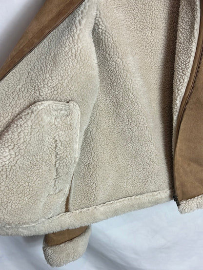 UNIQLO. Abrigo camel borrego T.s