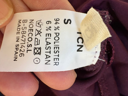 TCN. Top lencero terciopelo burdeos