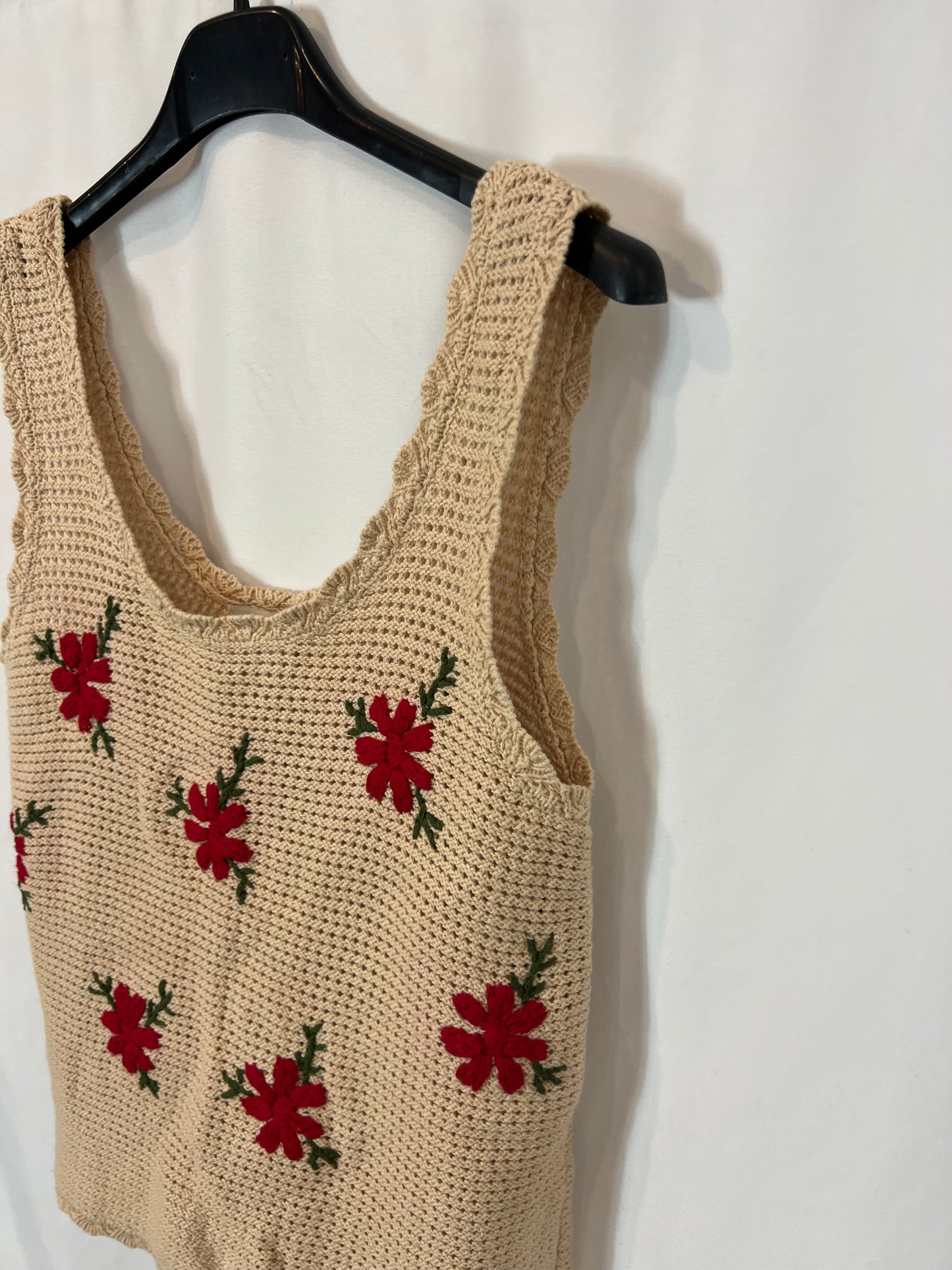 INTROPIA. Top crochet bordados. T XS