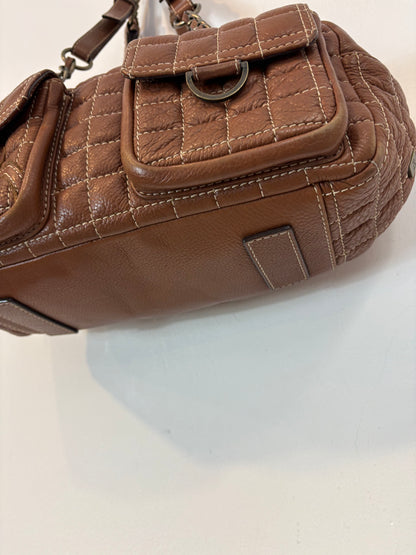 PURIFICACIÓN GARCIA. Bolos de hombro piel costuras