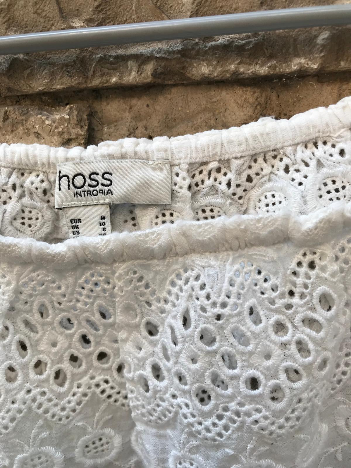 INTROPIA. Blusa blanca detalles bordados