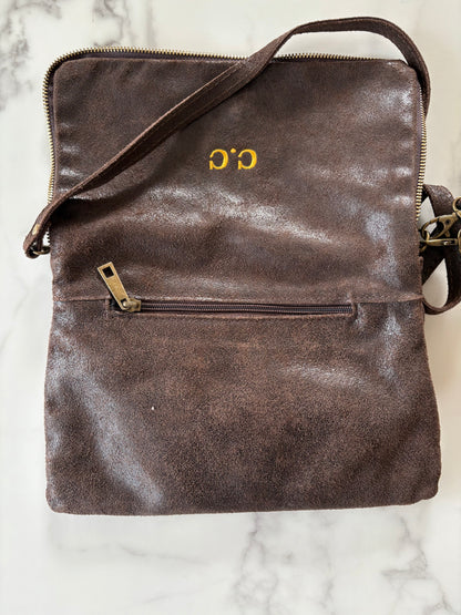 Bolso asa larga piel iniciales