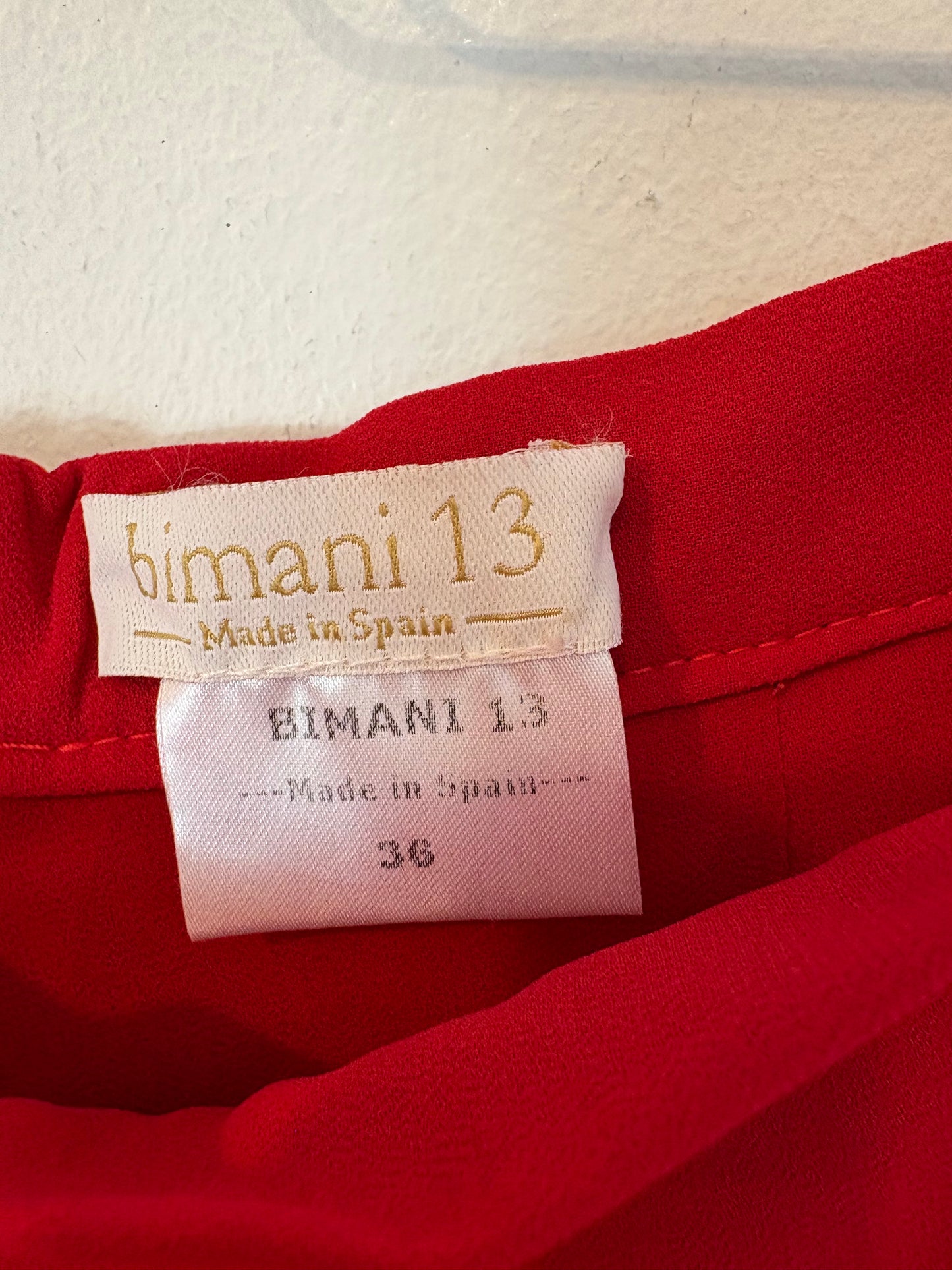 BIMANI. Conjunto rojo fluido. T S