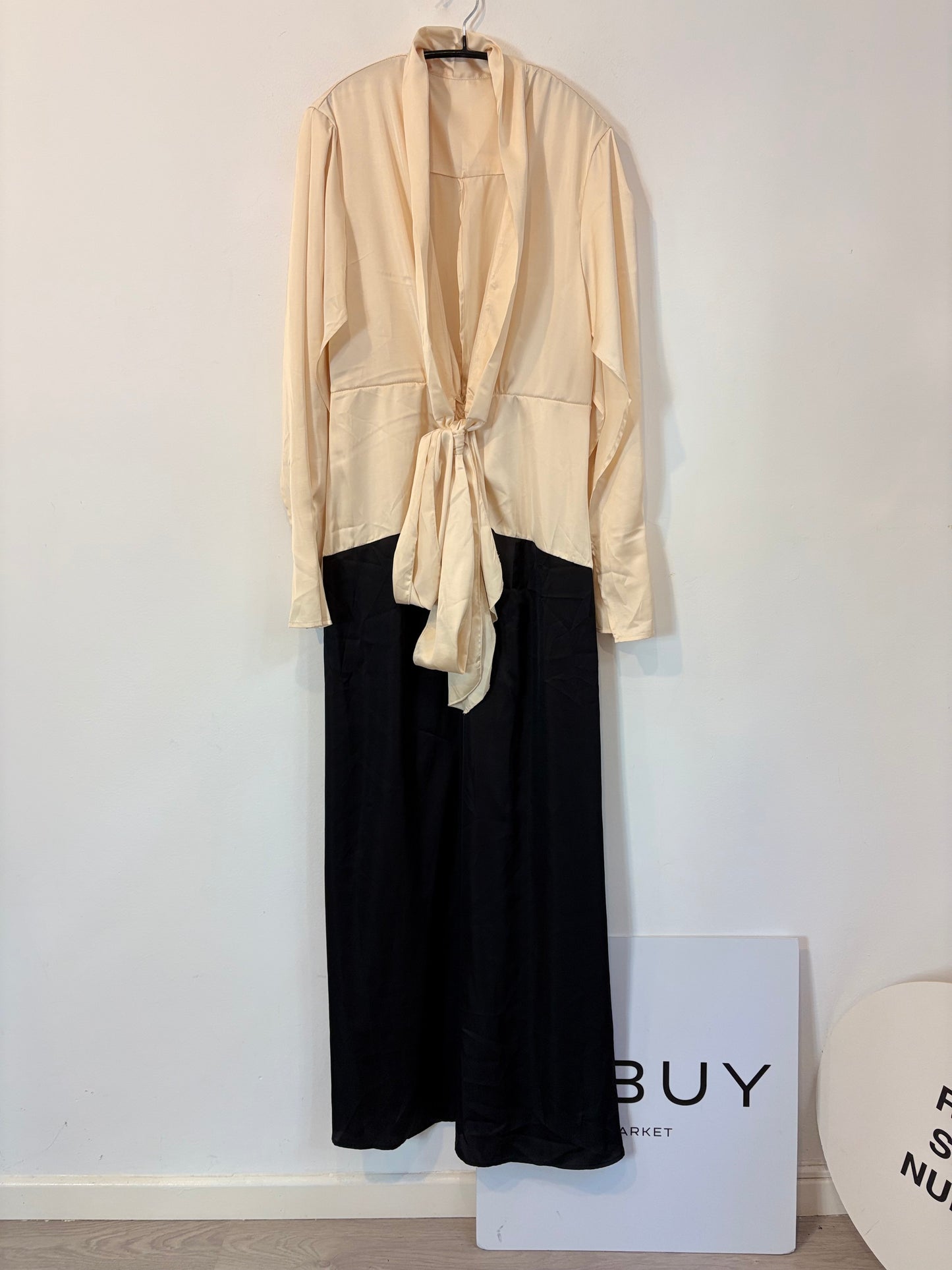 INNOVARE DENIM. Maxi vestido bicolor