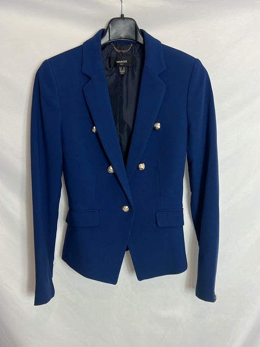 MANGO. Blazer azul botones. T XS