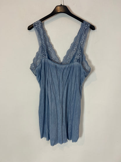 OTRAS. Top azul claro lencero. T S/M