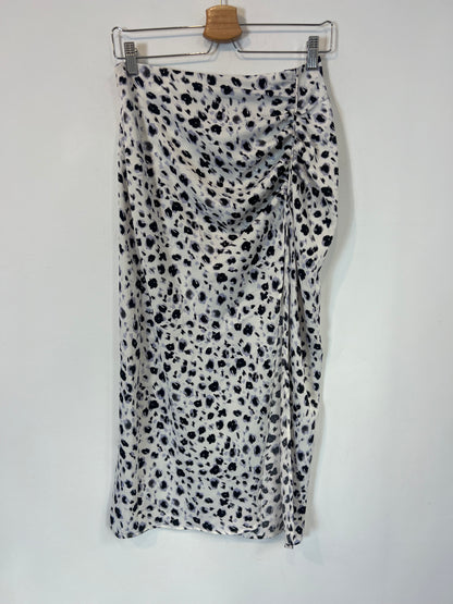ZARA. Falda midi estampada T.s