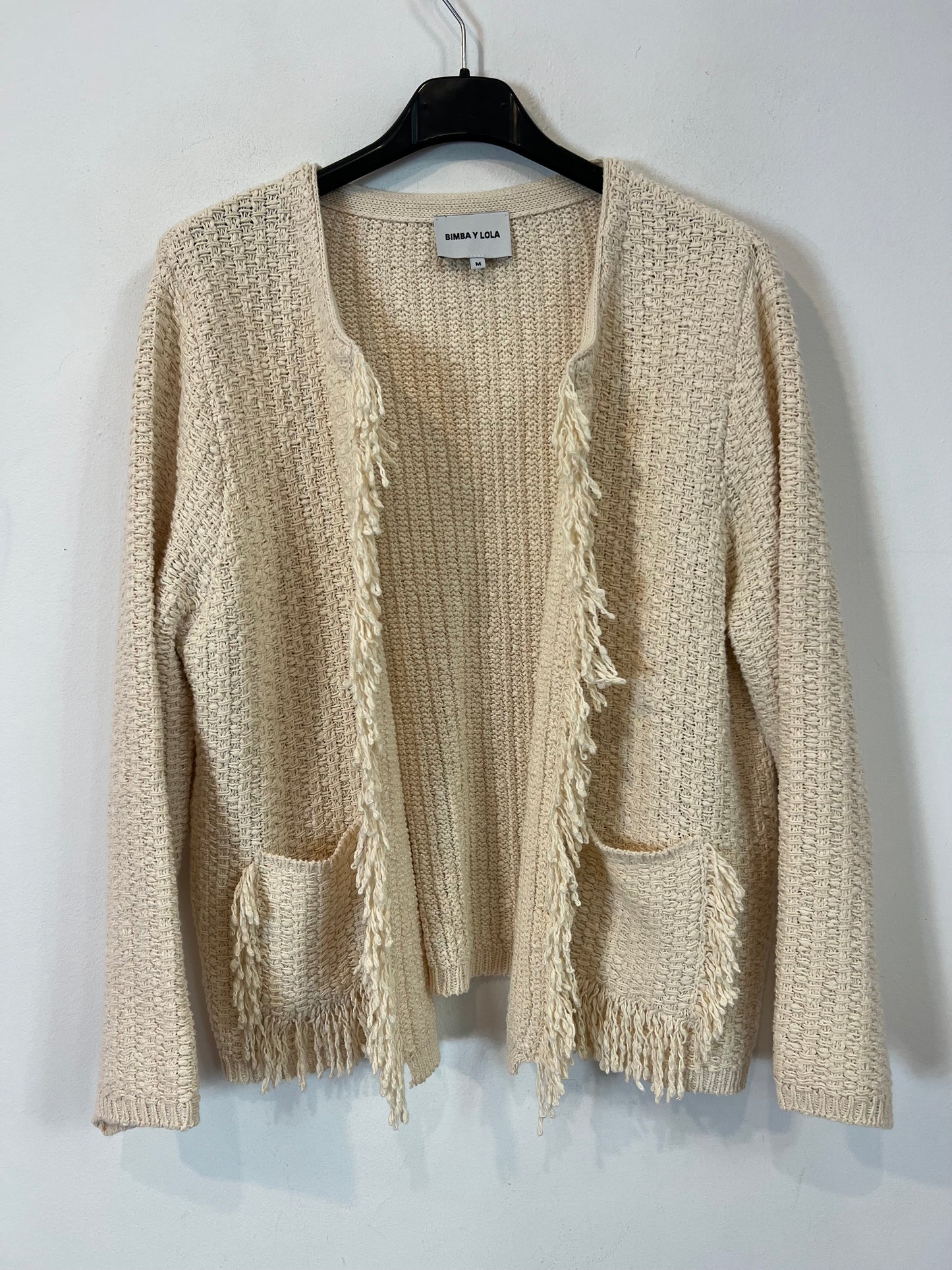 BIMBA Y LOLA. Beige fringed jacket TM