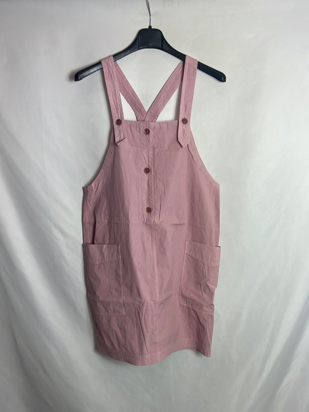 ZARA. Textured pink dungarees. Size 36