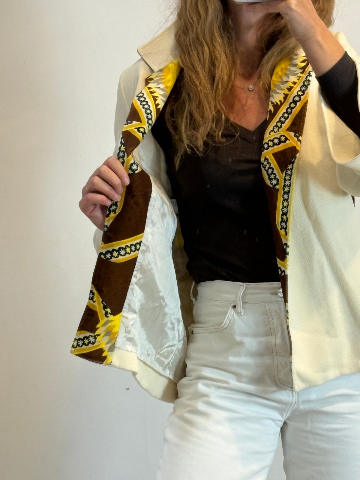 PATRIZIA CAMOZZI. Chaqueta doble textura TU(S/M)