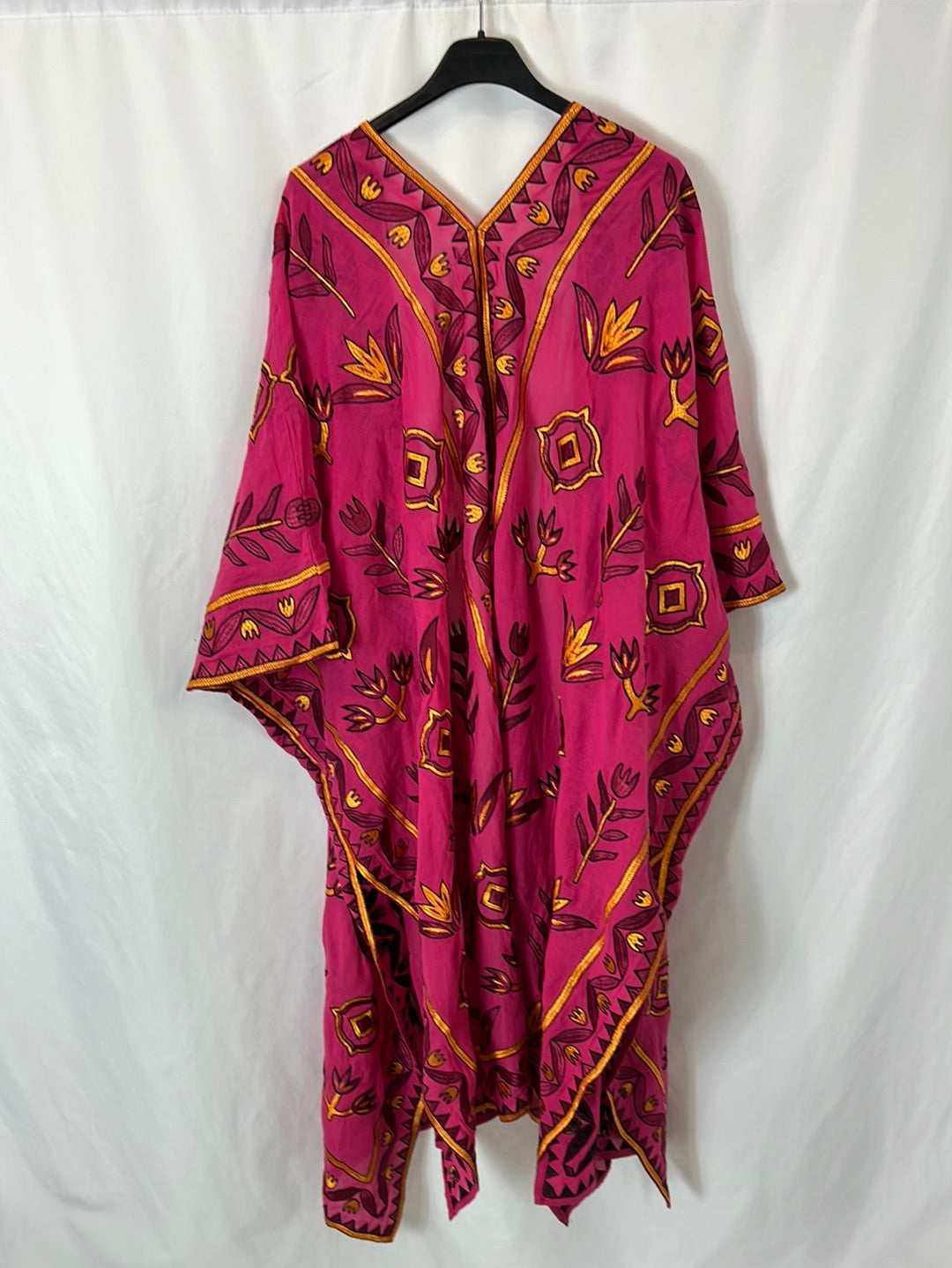 OTRAS. Kimono rosa bordado  TU(s/m)