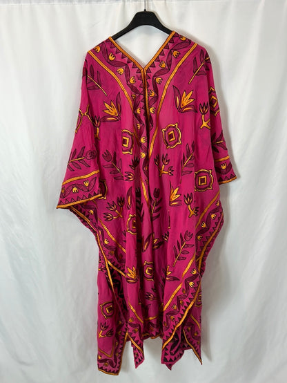 OTRAS. Kimono rosa bordado  TU(s/m)