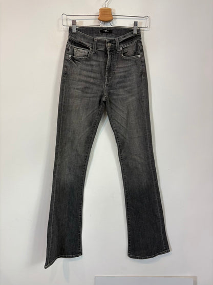 FOR ALL 7 MANKIND. Denim gris ligeramente acampanado