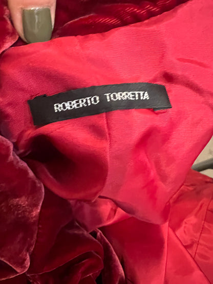 OTRAS. Blazer burdeos terciopelo. TM/L