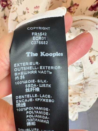 THE KOOPLES. Vestido corto seda detalle encaje. T XS