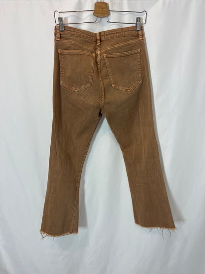 MANGO. Cropped denim worn effect tile. T 38