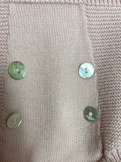 OTRAS. Cubrepañal rosa botones nacar. T 0-3 meses