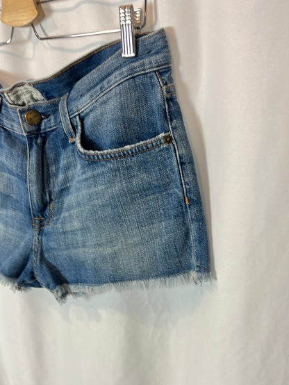 CURRENT ELLIOT. Fringed denim shorts. Size 27 (38)