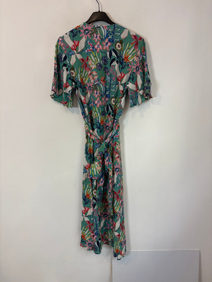 MARIE SIXTINE. Vestido midi estampado lazada