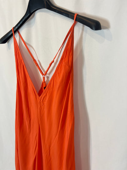 COMPTOIR DES COTONNIERS. Long orange dress T.36